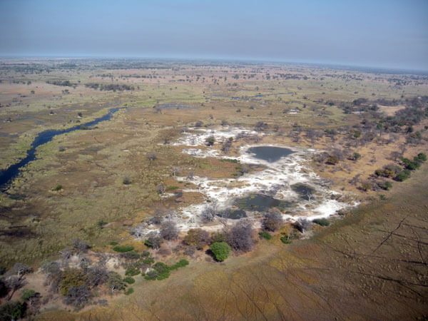 Okavango's Delta veduta aerea