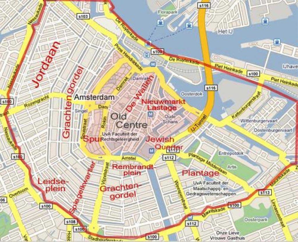 Mappa quartieri Amsterdam