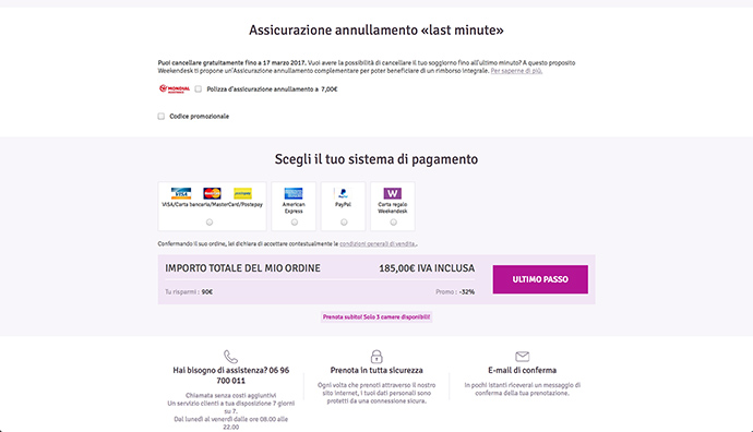 fuga d'amore con weekendesk