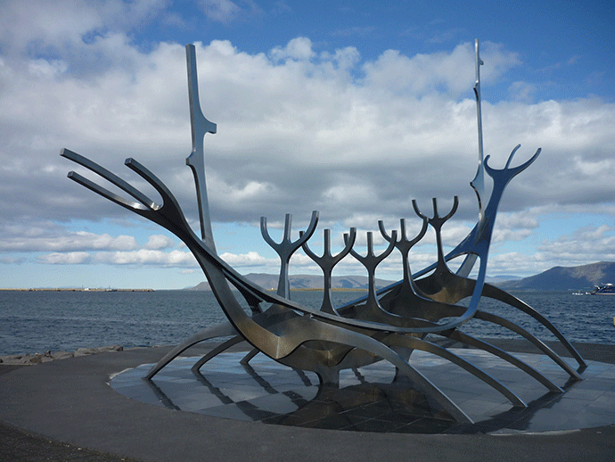 on the road in islanda